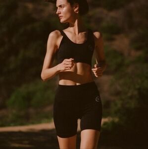 Sporty & Rich Cotton Black Biker Shorts